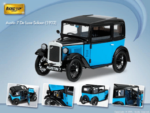 austin seven box salon 1931 noir et bleu 