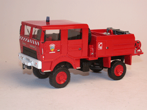 berliet gbd double cabine 4x4 feux de foret pompiers rouge