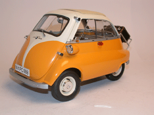 bmw isetta export 1960 orange et ivoire