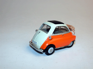 bmw isetta orange et blanc 