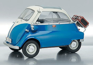 bmw isetta serie limitee bleu blanc