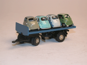 bmw isetta +remorque bleu