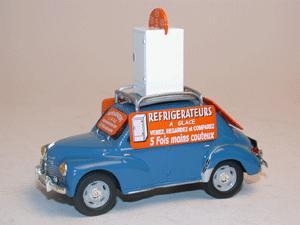 renault 4 cv efl +frigo sur le toit 