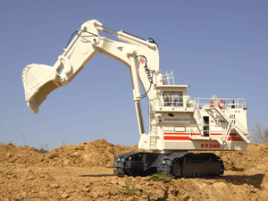 terex o et amp k rh 340 pelle retro
